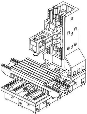 GOWE machine tool bare cnc milling machine frame vertical milling machine BT30 spindle box iron base