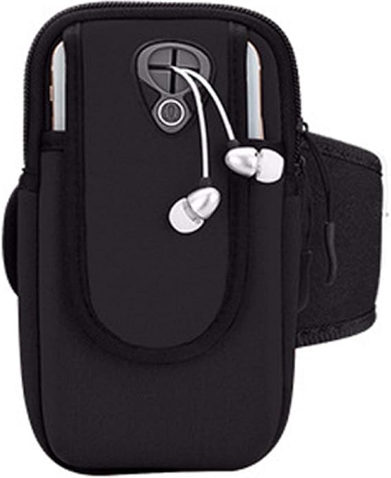 Phone Holder for Running Armband iPhone 11 12 13 14 15 16 17 Pro Max 16e XS X XR Plus Air Mini Galaxy Ultra S26 S25 Note 20 Key,Waterproof Black Arm Band Sports/Exercise/Workout Pouch Sleeve