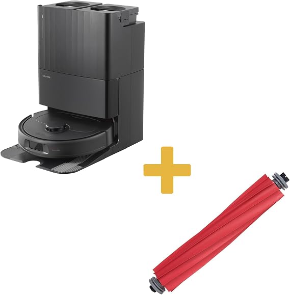 roborock Qrevo S Robot Vacuum and Mop with Rubber Main Brush Bundle
