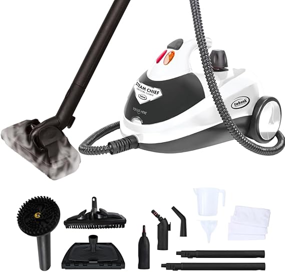 Ewbank 1800W Steam Cleaner, with attachments, Carpets, Tile, Floors, car, Upholstery, Bathroom, Kitchen, Windows, Grout