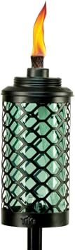 TIKI Brand 1117101 Glass Honeycomb Torch, 65", Blue