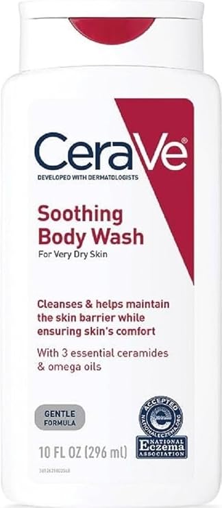 CeraVe Soothing Body Wash, Shower Oil for Dry & Sensitive Skin, 10 oz