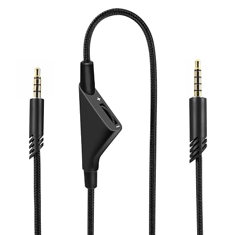 QJYTH Replacement A10 Inline Volume Audio Cable for Astro A10/A40 Headset | QJYTH Audio Cable for Astro A10/A40/A40TR Gaming Headset, Fit for PS5, PS4 Controller