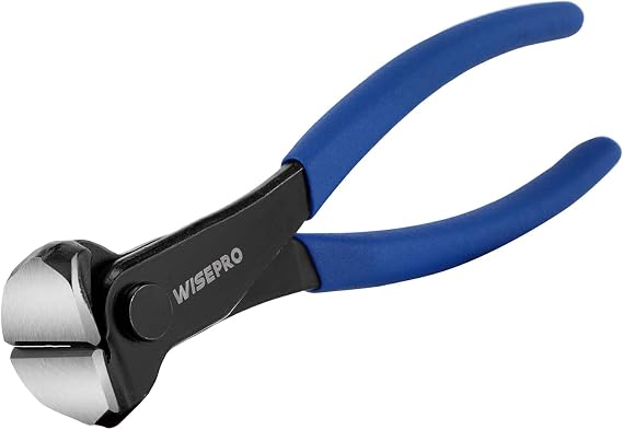 7" End Cutting Pliers, Heavy Duty Flush Cut Carpenters Pincers, Snips Wire - Steel Fixers End Nippers for Nail Puller Remover Tool