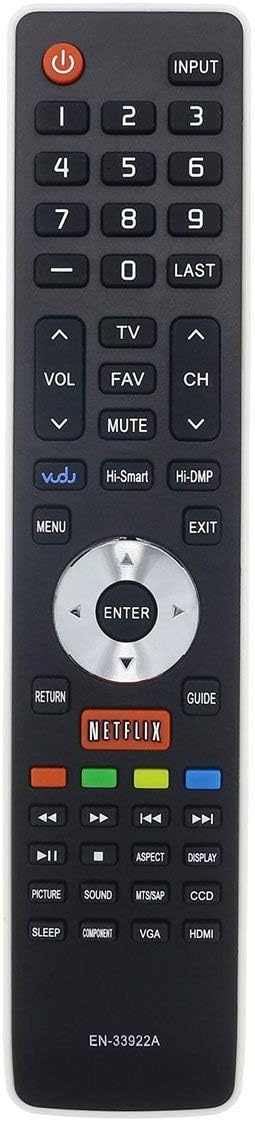 EN-33922A Replacement TV Remote Control for Hisense Television