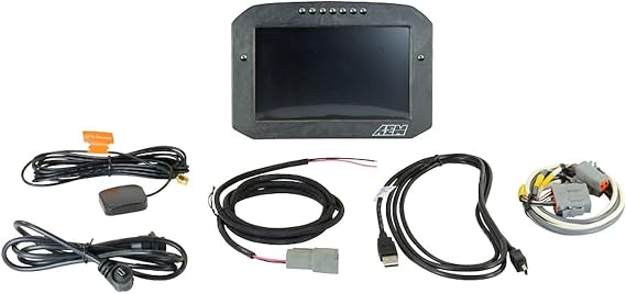 AEM 30-5703F CD-7FLG Carbon Logging & GPS-Enabled Flat Panel Digital Dash Display