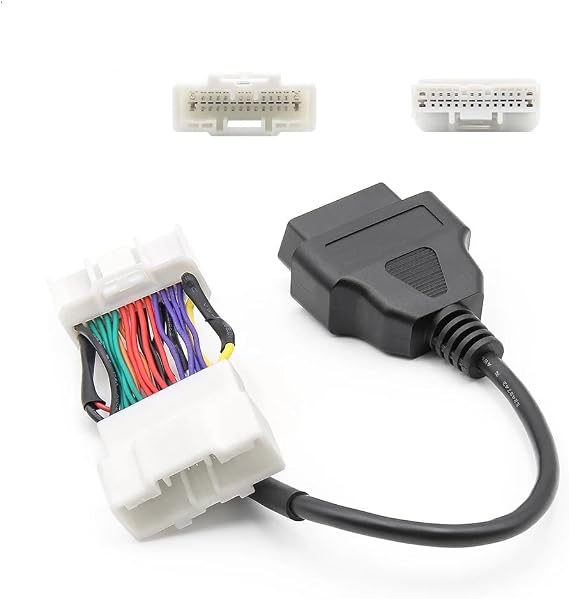 26 pin to 16pin OBD2 Diagnostic Harness Scanner Adapter for Tesla Model 3 & Y Since Year 2019 for OBDLink Veepeak w Scan My Tesla App