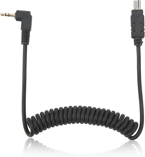 Camera Remote Control Shutter Release Cable Cord for D7200 D7000, 2.5mm N3 with Stretchable Spiral Coil, Plastic and Alloy Material, Applicable : D3200 D5100 D750, Denashid45wvocq3