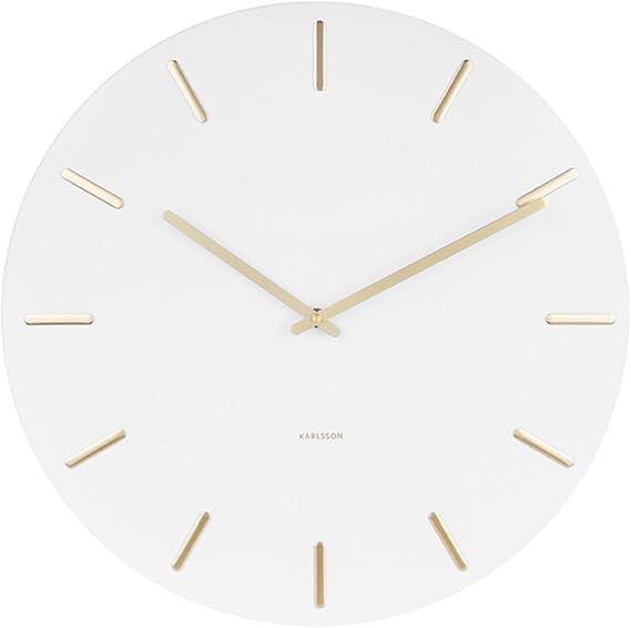 Karlsson Silent Clocks KA5716WH, Metal, White, 40 x 40 x 3,5