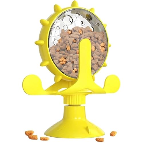 Orret Home Rotatable Cat and Dog Food Toy with Suction Cup, Fun and Interactive Feeding Container, Ground Grip and Durable, Supports Pets Intelligence Development