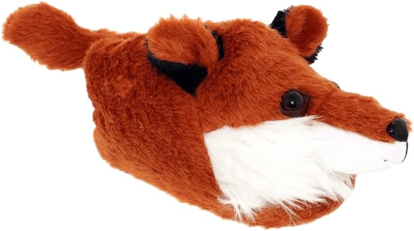 Happy Feet Slippers Fox Animal Slippers for Adults and Kids, Cozy and Comfortable, As Seen on Shark Tank (Large)