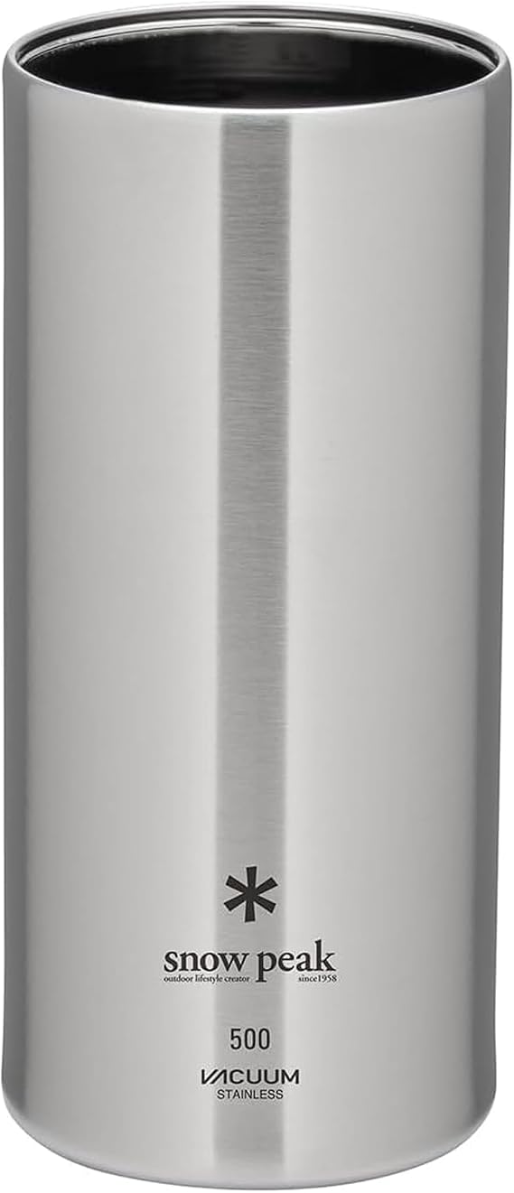 Snow Peak Shimo Can Cooler Vacuum-Insulated to Keep Canned Beverages Cold