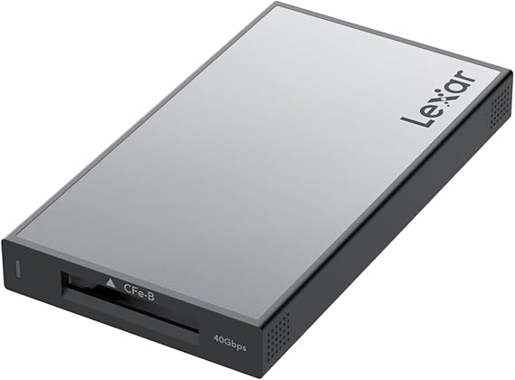 Lexar Workflow CFexpress Type B 4.0 Card Reader, Up to 40Gbps, USB-C | Supports CFexpress Type B Cards, Compatible with PC, Laptop, Tablet, Smartphone, USB-C Cable, Lightweight, LPWF740N-6ANGL