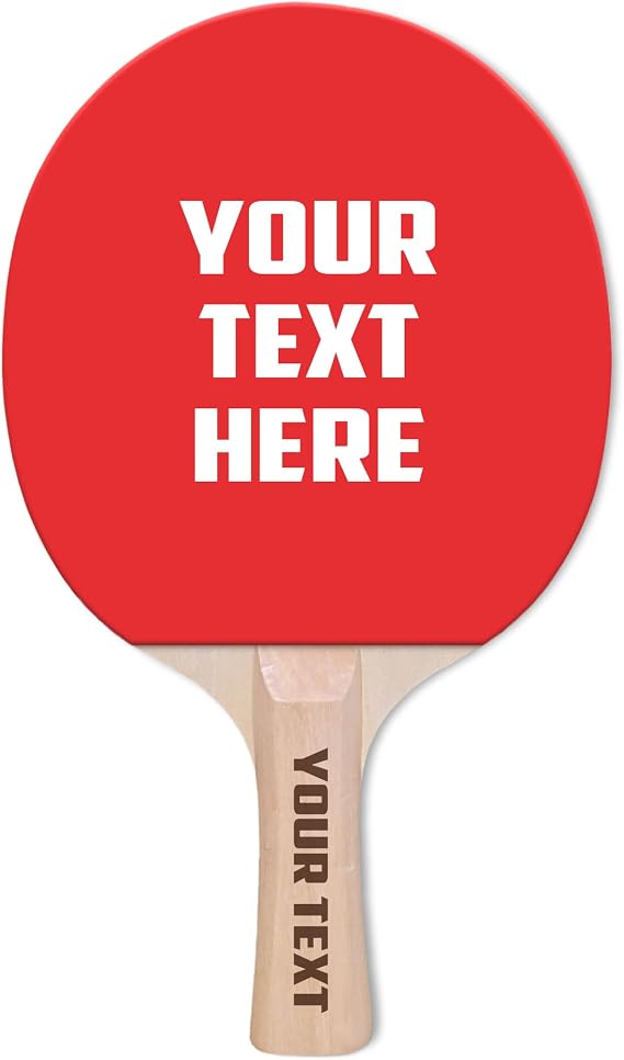 Custom Ping Pong Paddle Choose from 15+ Rubber Colors Add Text on One or Both Sides, Optional Handle Engraving Perfect Personalized Gift for Table Tennis Lovers