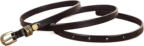 Womens Belt Women' Waist Belts Genuine Leather Vintage Thin Belt Metal Pin Buckle Waist Belts Simple Fashion Adjustable Belts adjustable