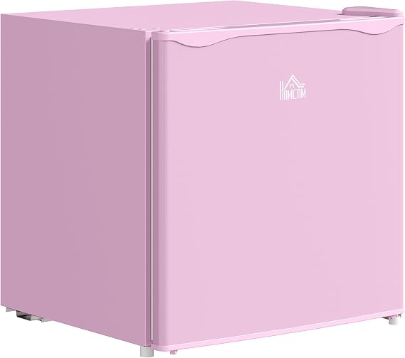 HOMCOM Mini Freezer Countertop Compact Upright Freezer 1.1 Cu.Ft Pink