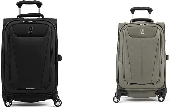 Travelpro Maxlite 5 Lightweight Carry-on 21" Expandable Softside Luggage Black, 21-Inch with Carry-on 21" Expandable Softside Luggage Slate Green, 21-Inch