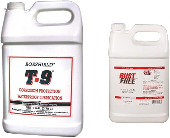 BOESHIELD T-9 Rust Protection 1 Gallon and RustFree Rust Remover 1 Gallon Bundle