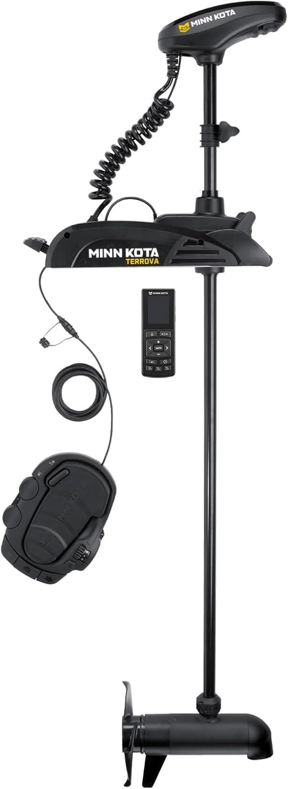 Minn Kota Terrova Bow-Mount Electric Trolling Motor with GPS, Spot-Lock, Dual Spectrum CHIRP Sonar 55 Lb. Thrust, 45 In. Shaft, Freshwater