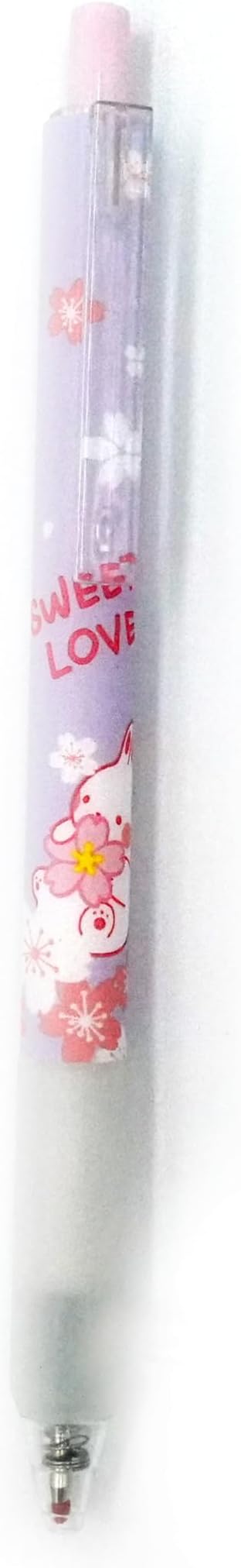 Cute Cherry Blossom Sakura Bunny Gel Ink Pen Cartoon Rabbit Cute Animal 0.5mm Ballpoint Office School Pen for Women Girl Boy (Purple)
