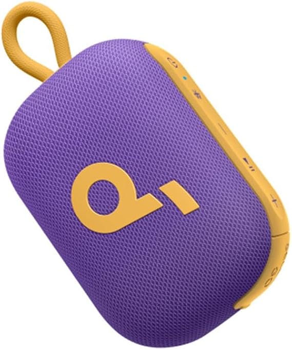 Soundcore by Anker, Select 4 Go, 20 Hours Ultra playback time, 5W Powerful Sound, IP67 Full Protection and Floating, Lightweight and strap design, Easy to carry anywhere, Wireless Stereo Matching (TWS), Purple Yellow