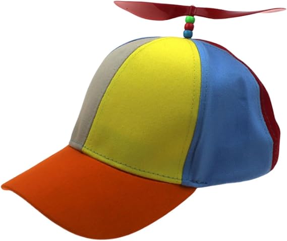 Unisex Helicopter Sun Hat Fun And Colorful Adjustable Propeller Cap For Casual Outdoor Activities And Parties Outdoor Fancy Dress Costume Headwear Adjustable, Adult Red Propeller