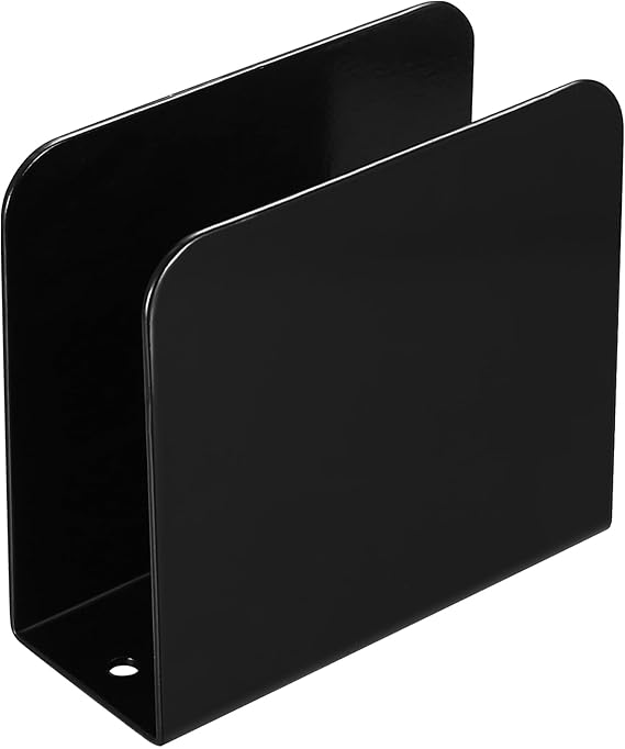 Square Napkin Holder, Black, Iron, Contemporary Style, Suitable for Kitchen Countertops, Cafe Indoor Outdoor Napkin Holders