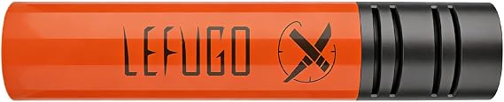 Cordless Electric Knife Sharpener, Portable Rechargeable Electric Knife Sharpener for Home Kitchen, 3-Speed 7000RPM Handheld Tool for Straight Blades (Orange)