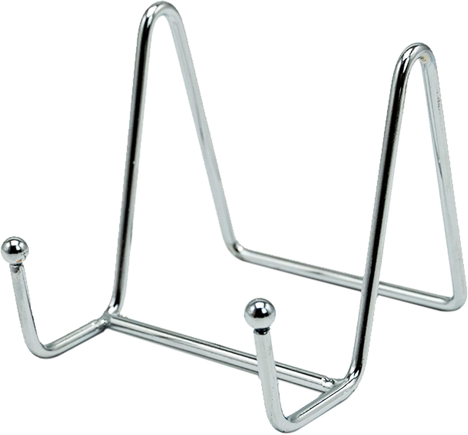 REBECASKYENS 3inch Plate Display Stand Picture Easel,Plate Holder, Tabletop Metal Plate Stands, Holder Display Pictures Frame, Photo, Decorative Plate, Dish, Tabletop Art,Made Of Metal(Silver)