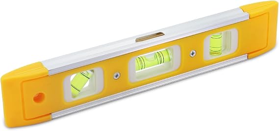 DTDNZKN 9" (23cm) Torpedo Level Magnetic with 3 Bubble Spirit Levels