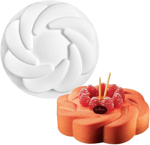 Flower Silicone Cake Mold 6 Inch Mousse Cake Molds Chiffon Cake Baking Pan for Birthday Party Gathering Holiday