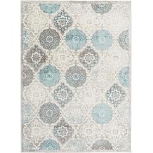 Home Dynamix Boho Celeste Transitional Damask Area Rug, Grey/Blue, 2'7"x4'7"