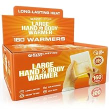 XL Hand Warmers & Body Warmers 160 Warmers - Up to 18 Hours of Long Lasting Warmth and Hot Hands - Easy Air Activation for Hands, Body and Feet - TSA Approved