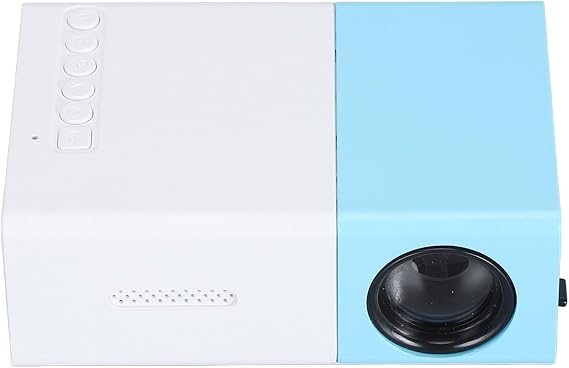 Mini Projector, Portable Projector 1080P with USB Port, AV Port, Memory Card Slot, Support DC Power and Charging Mode, Cooling Fan (US Plug)