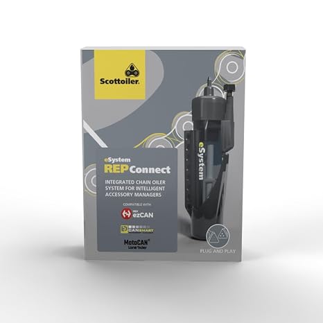 Scottoiler eSystem REP Connect Plug and Play Automatic Motorcycle Chain Oiler for use with Hex ezCAN, Denali CANsmart and LoneRider MotoCAN