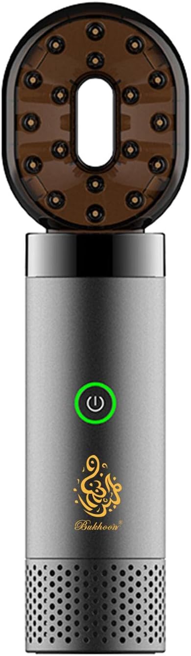 Electronic Incense Burner Electric Aroma Diffuser Fragrance Arab Bakhoor Arabian Incense Holder Censer for Outdoor, Household, Desktop, Office, Grey