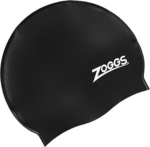 ZOGGS Unisex Adult Silicone Cap - Hydrodynamic Design Non-Slip Inner Surface Swim Hat for Training & Recreational Swimming, One Size