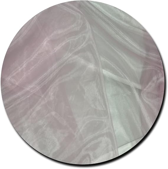 Baby Pink Sheer Organza Fabric - 10 Yards - Silky, Shiny Perfect for Wedding Dresses, DIY Crafts, Party Decor, and Home Decoration