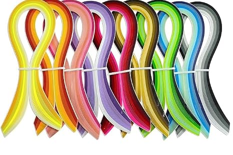 Septe Multi-Color Quilling Paper Strips Kits 900 Strips 42 Colors, 3mm Width, 15Inch Length,9 Sets
