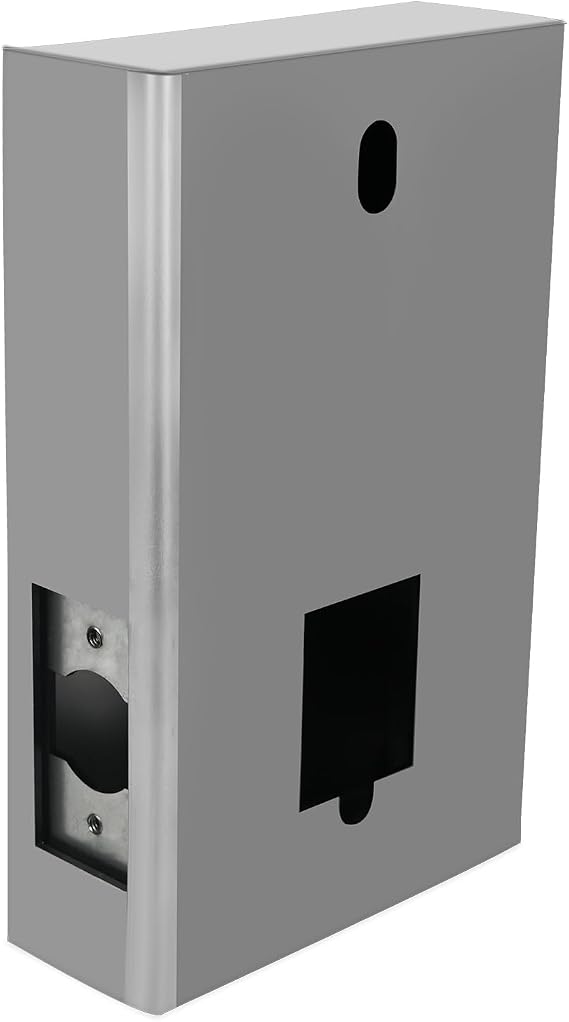 GB2020 Gate Lock Box for Double Keypad Mechanical Combination Lock | Steel Gate Box for Metal Gates Fence (NOT Aluminum) 2 3/8"(60mm) Backset