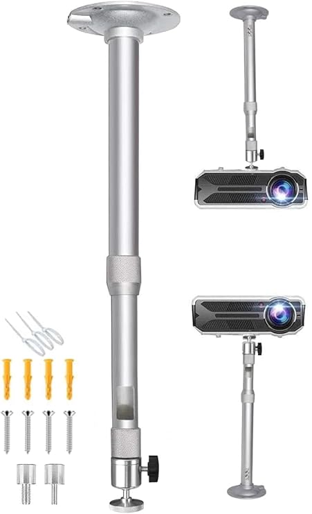 2-Be-Best Projector Ceiling Mount High Profile 18-31in / 46-80cm | 360 Adjustable Projector Mount Compatible with Aurzen, TMY, HAPPRUN