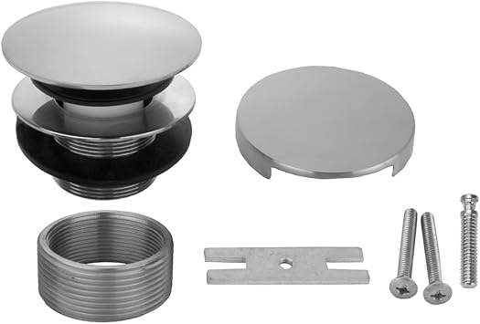 Jaclo 537-MBK RD Toe Control Drain with No Hole FP, Matte Black