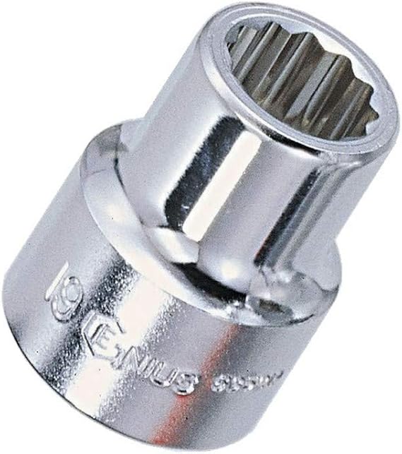 Genius Tools 1" Dr. 55mm 12-pt Hand Socket - 837055