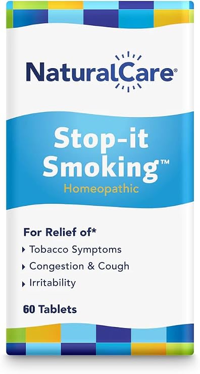 NaturalCare Stop-It Smoking Homeopathic Tablets, 60 Count, Smoking Cessation Support