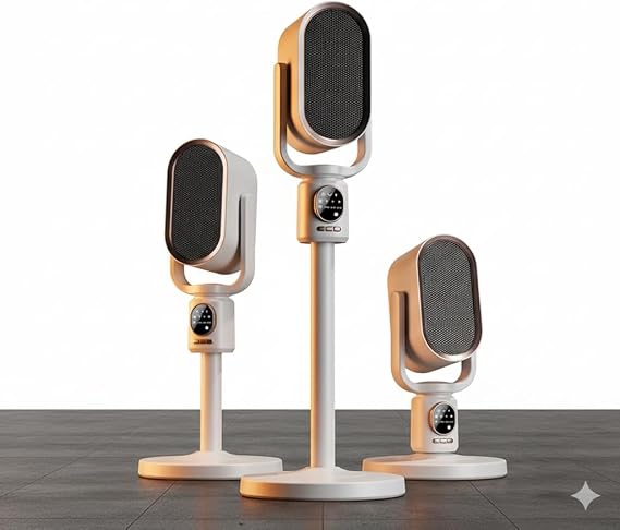 ROBO Teleskopik Ayaklı Isıtıcı, 2251-2500W, Gri, Taşınabilir, İç Mekan Kullanımı, Elektrikli, 220-240V, 50/60 Hz