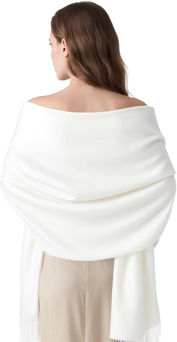 Women Scarf, Pashmina Shawls Wraps for Evening Dress Long Scarf Wedding Bride Bridesmaid Shawl Gifts for Women Wedding Ladies Winter Scarfs F4-LSPJ