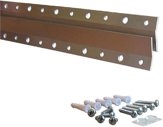 PHS French Cleat Hanger, 18 in, Holds 90 lb, 1 Pair | Heavy duty mirror hanging kit with aluminum z brackets, mounting hardware for mirrors, whiteboards & headboards