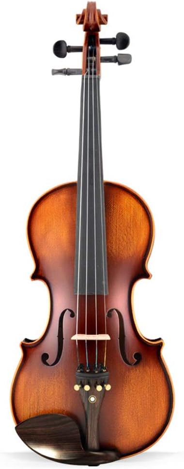Violin Beginner Handmade Full Size 4/4 Adult Musical Instrument Exquisite Workmanship Solid Wood Violin Color: Brown, Size : 4/4