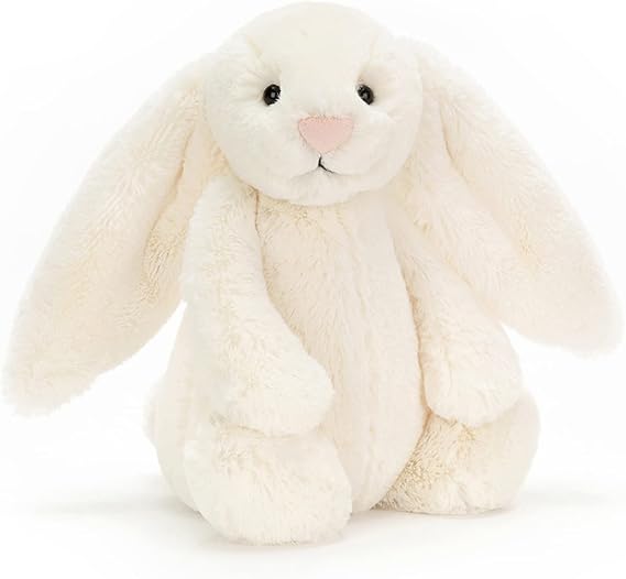 Jellycat Bashful Cream Bunny Stuffed Animal, Medium, 12 inches