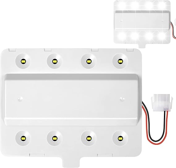 W11043011 Refrigerator LED Light Module Replacement for Whirlpool, Kenmore, Maytag, Amana & IKEA W10866538 AP6047972 PS12070396 Q184G2 Fridge LED Light Board with Cover, Plug & Play Easy Install